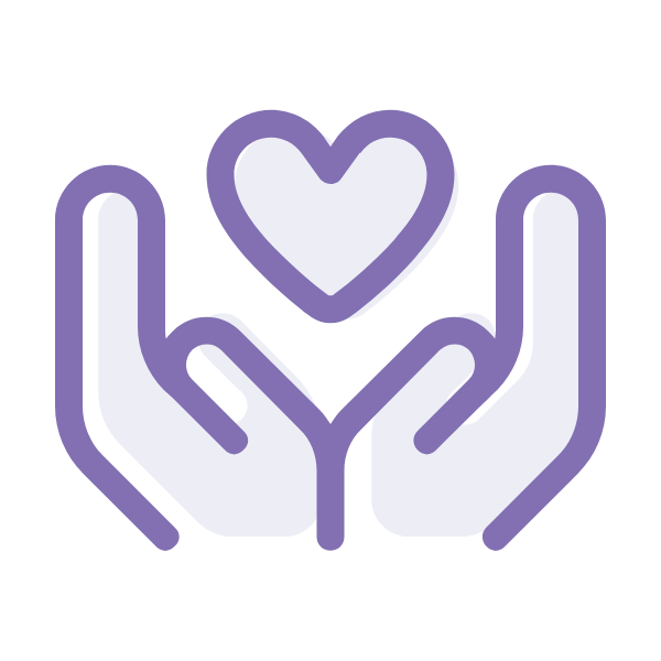 Icon - Hands holding a heart