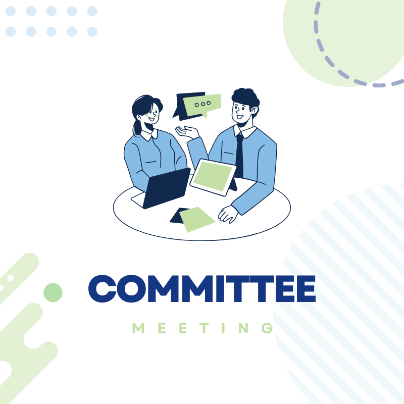 Committee Meeting Image - Illustration of people around small table in conversation.