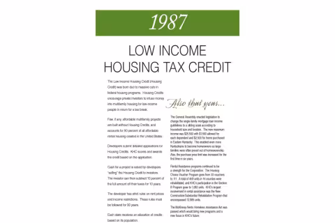 1987  low income tax credits flyer
