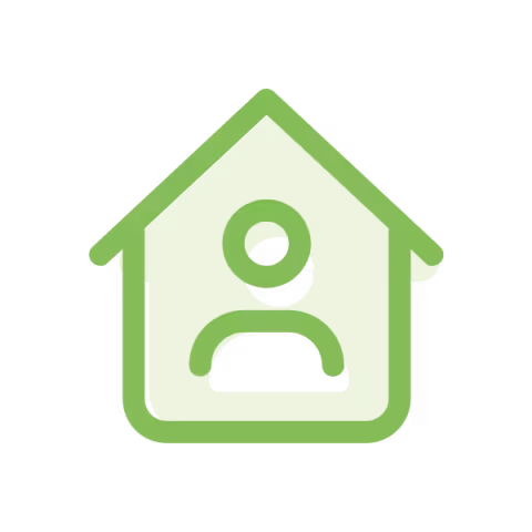 Icon - House symbol with person inside