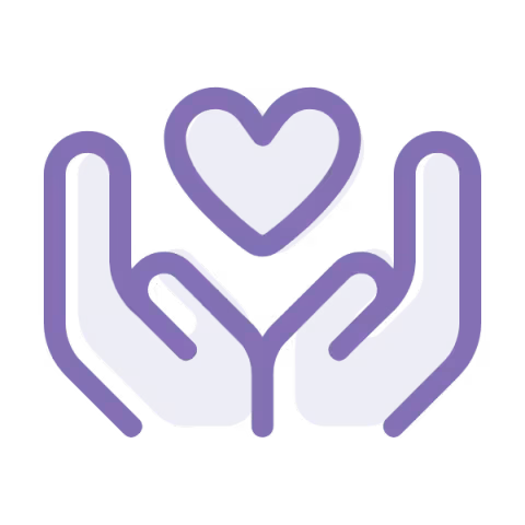 Icon - Hands holding a heart